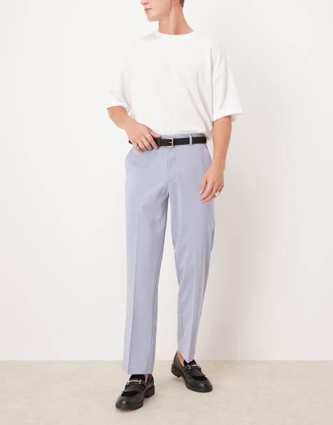 Pantalones de vestir azul polvareda de pernera recta de ASOS DESIGN Wedding - view 1
