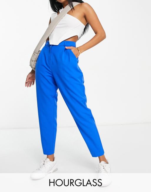 Pantalones de vestir azules de corte tapered de ASOS DESIGN Hourglass