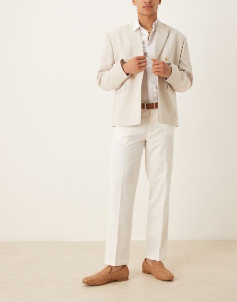 Pantalones de vestir blancos de pernera recta de ASOS DESIGN - view 1