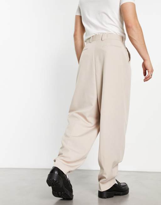 Pantalones de vestir color piedra abombados de ASOS DESIGN, 2 de 4