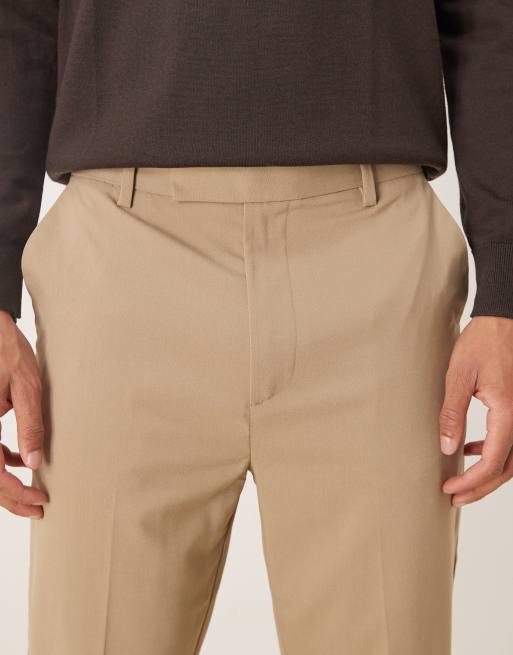 Pantalones de vestir color piedra de corte tapered de ASOS DESIGN, 5 de 5
