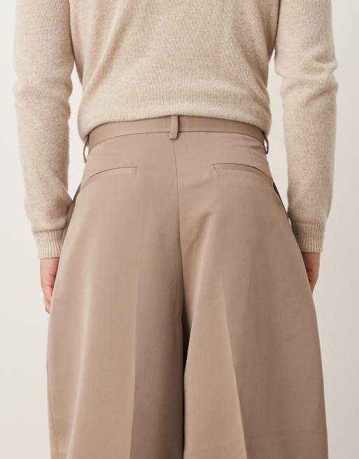 Pantalones de vestir color piedra oscuro de corte tapered extremo de ASOS DESIGN, 5 de 5