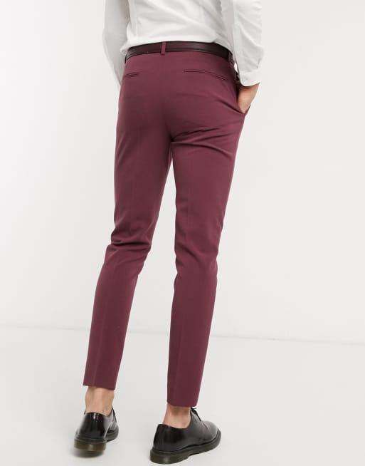 Pantalon de best sale vestir vino