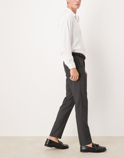 Pantalones de vestir de corte slim en antracita de ASOS DESIGN, 3 de 5