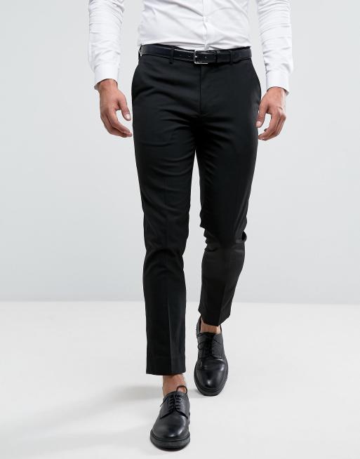 Pantalones de vestir de corte slim en negro de River Island