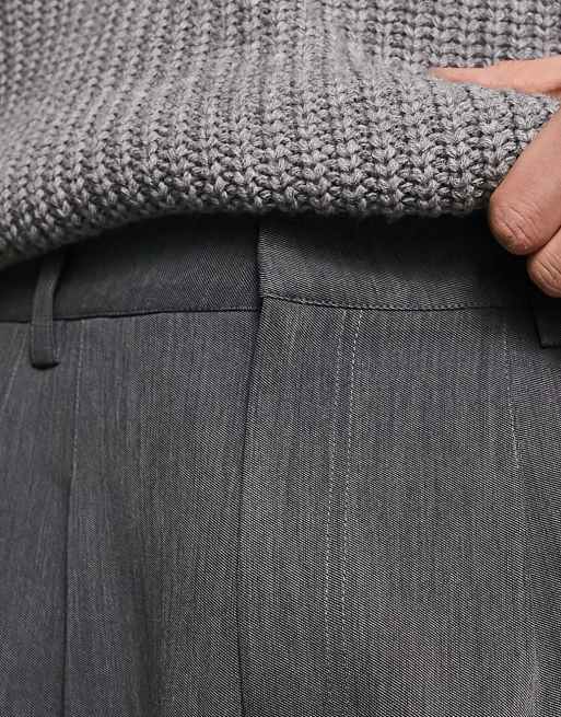 Pantalones de vestir gris carbón de corte sartorial con bajos acampanados de COLLUSION, 4 de 4