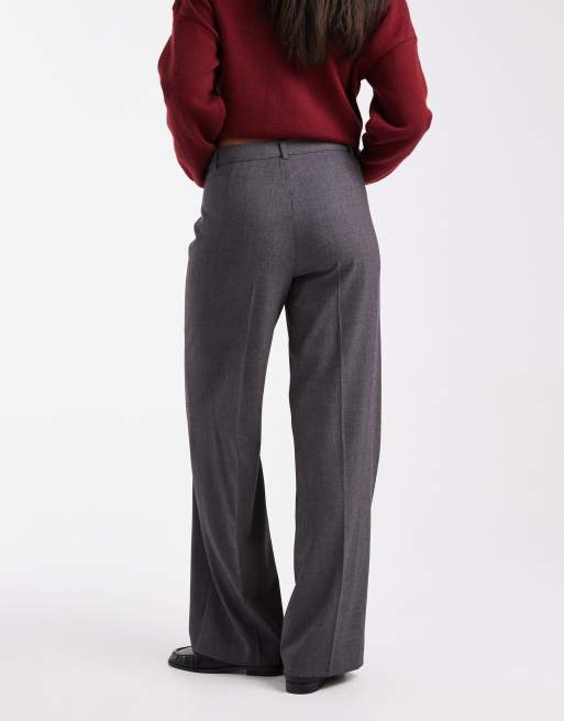 Pantalones de vestir gris oscuro melange de corte recto con raya delantera de Vero Moda, 5 de 5