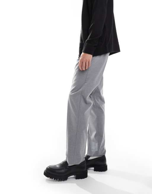 Pantalones de vestir grises de corte tapered suelto con cordón ajustable de Jack & Jones, 5 de 5