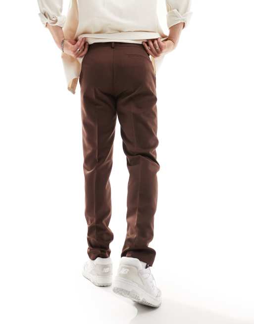 Pantalones de vestir marrones de corte slim de ASOS DESIGN, 3 de 5