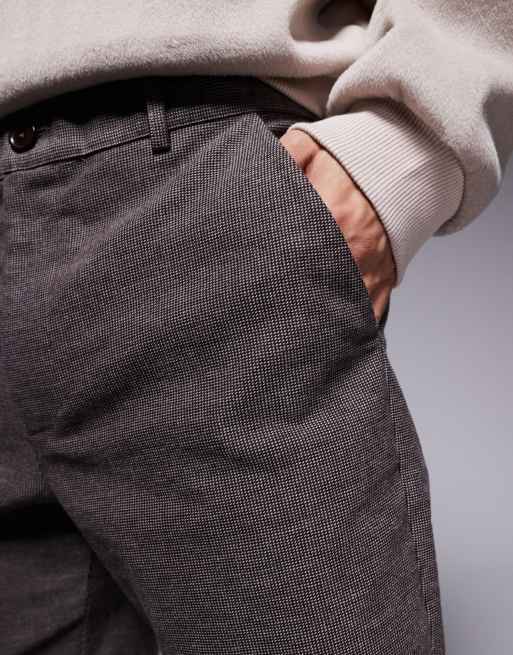 Pantalones de vestir marrones de pernera recta con estampado de pata de gallo de ASOS DESIGN (parte de un conjunto), 5 de 5