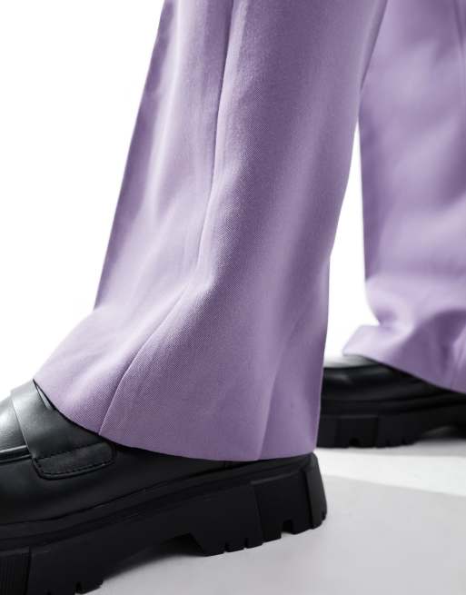 Pantalones de vestir morado polvoriento de corte acampanado de ASOS DESIGN, 5 de 5
