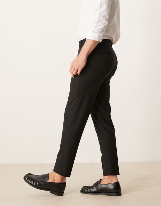Pantalones de vestir negros de corte tapered de ASOS DESIGN, 2 de 5