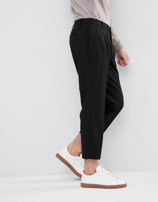 Pantalones de vestir de Mango-Negro 