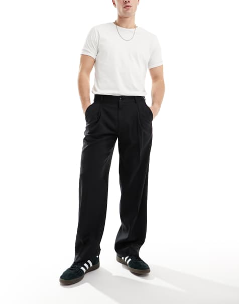 Pantalones de vestir negros de pernera ancha con pinzas de Jack & Jones - view 1