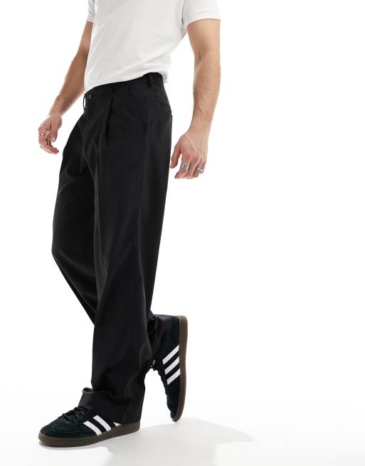 Pantalones de vestir negros de pernera ancha con pinzas de Jack & Jones, 4 de 5