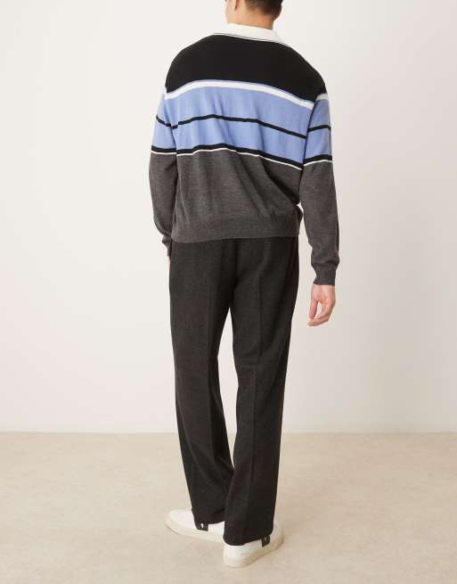 Pantalones de vestir negros de pernera ancha de tejido texturizado de ASOS DESIGN, 2 de 5