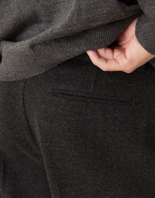 Pantalones de vestir negros de pernera ancha de tejido texturizado de ASOS DESIGN, 3 de 5