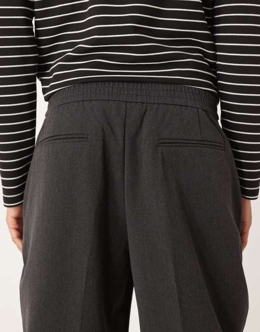 Pantalones de vestir negros de pernera ancha sin cierres de ASOS DESIGN, 5 de 5