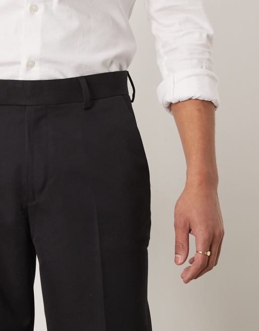 Pantalones de vestir negros de pernera recta de ASOS DESIGN, 4 de 5