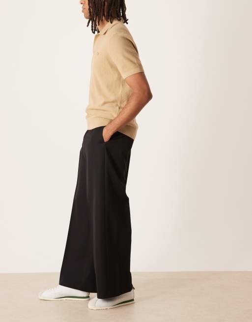 Pantalones de vestir negros de pernera suelta de ASOS DESIGN, 3 de 5