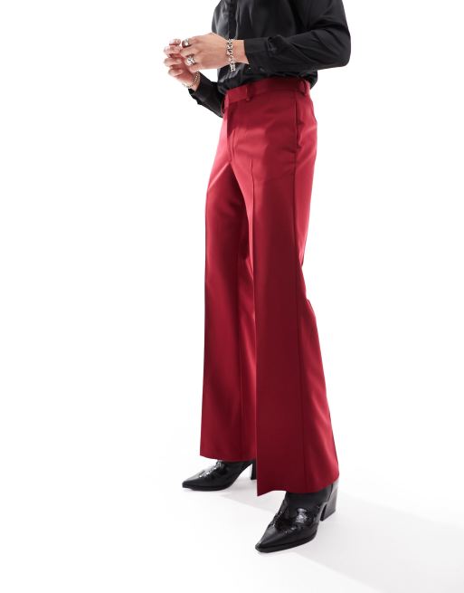 Pantalon rojo online acampanado