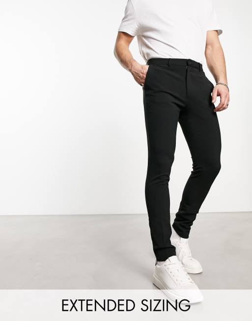 Pantalones de vestir superajustados en negro de ASOS DESIGN