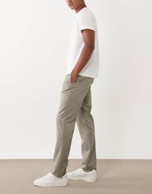 Pantalones de vestir verde salvia de corte slim de ASOS DESIGN, 3 de 5