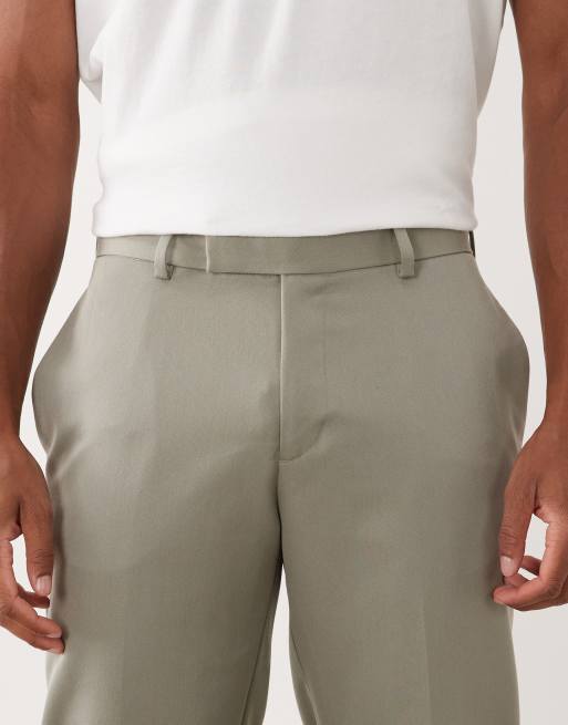 Pantalones de vestir verde salvia de corte slim de ASOS DESIGN, 4 de 5
