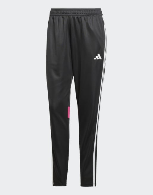 Pantalones deportivos negros, gris transparente y magenta real básicos Tiro 25 Essentials de adidas Performance