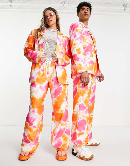 Pantalones efecto tie dye de COLLUSION Unisex (parte de un conjunto) 