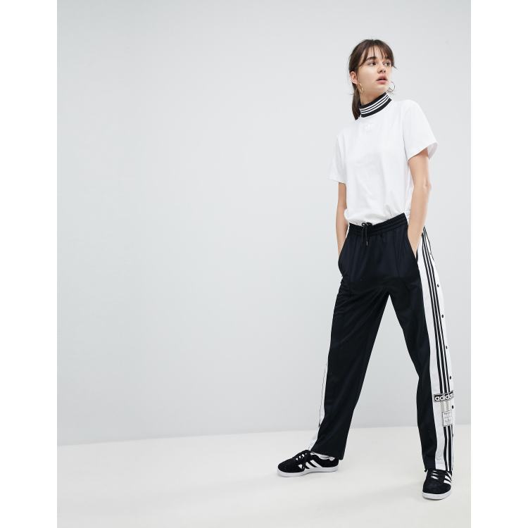 Pantalones en negro con botones presión adicolor Adibreak de Originals | ASOS