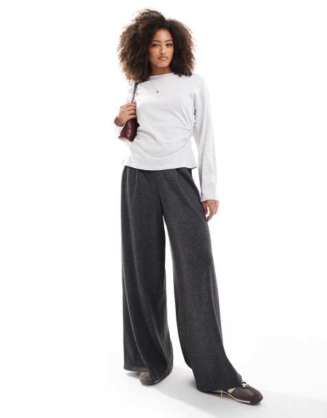 Pantalones gris carbón de pernera muy ancha de ASOS DESIGN - view 1