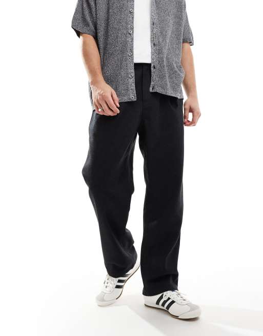 Pantalones gris carbón holgados con pinzas de lana de Gramicci, 4 de 5