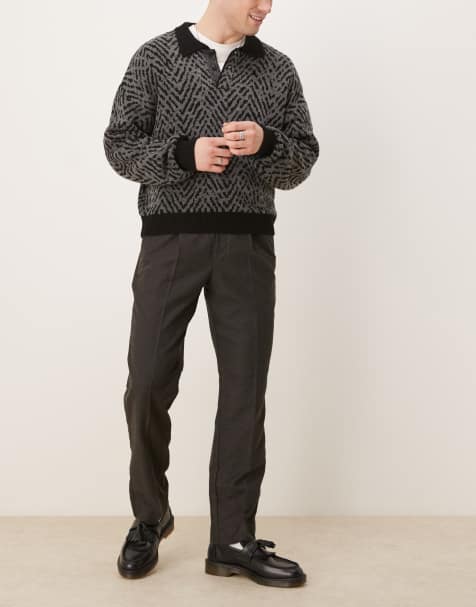 Pantalones gris carbón sin cierres de corte suelto de Abercrombie & Fitch - view 1