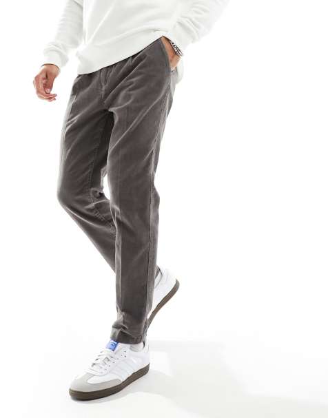 Pantalones gris claro de pana de New Look - view 1