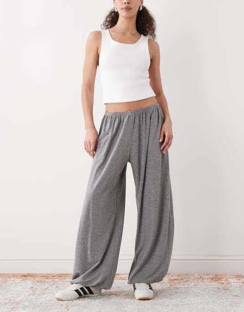Pantalones gris melange de corte bombacho de Weekday - view 1
