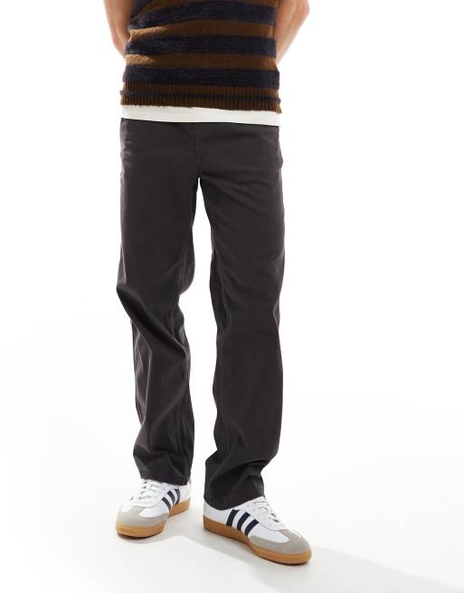 Pantalones gris oscuro de corte tapered con cinturilla elástica de ONLY & SONS