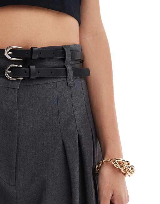 Pantalones gris oscuro de pernera ancha de River Island (parte de un conjunto), 3 de 5