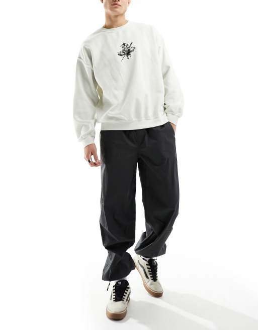 Pantalones gris oscuro estilo paracaidista de New Look