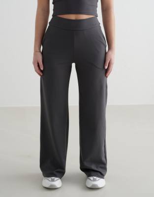 Pantalones gris sombra de corte ancho Sense de Aim'n Petite - view 1