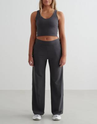 Pantalones gris sombra de corte ancho Sense de Aim'n - view 1