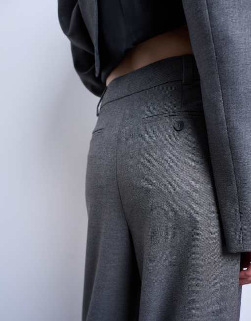 Pantalones grises anchos con pinzas de Topshop (parte de un conjunto), 5 de 5