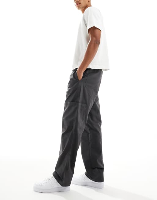 Pantalones grises cargo holgados sin cierres de ASOS DESIGN, 3 de 5