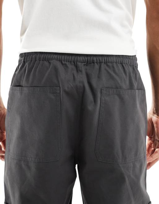 Pantalones grises cargo holgados sin cierres de ASOS DESIGN, 5 de 5