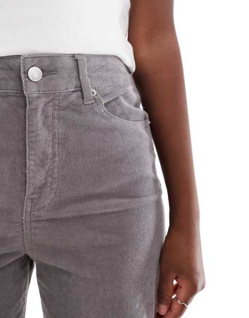 Pantalones grises de pernera ancha de pana de JJXX, 2 de 5