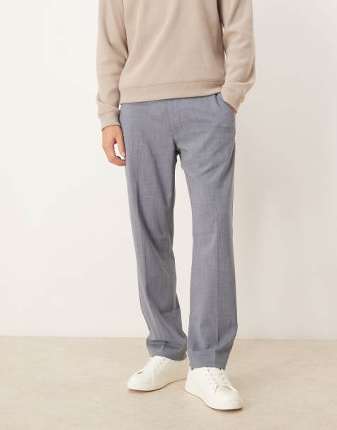 Pantalones grises de pernera recta holgada de Abercrombie & Fitch - view 1
