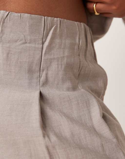 Pantalones grises de talle alto y pernera muy ancha de VILA (parte de un conjunto), 5 de 5
