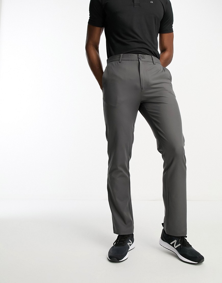 pantalones grises elásticos de corte estándar bullet de calvin klein golf