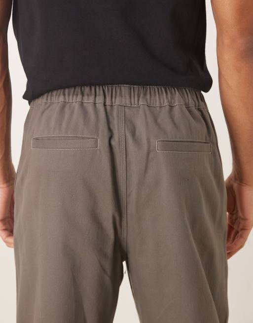 Pantalones grises holgados de antelina de ASOS DESIGN, 5 de 5