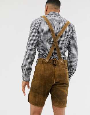 Pantalones lederhosen con tirantes de cuero auténtico de bavaria originales para Oktoberfest de | ASOS